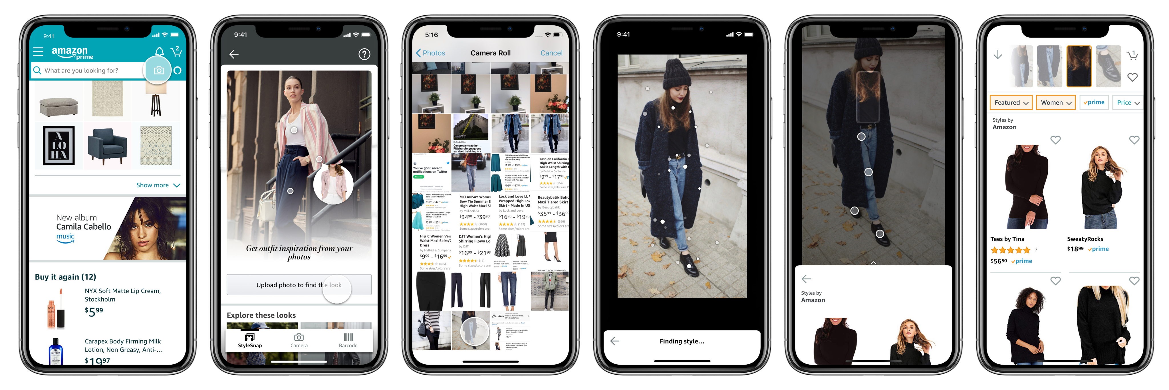 High-level Style Snap flow for selecting a fashion garment from an uploaded photo.
